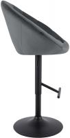 Barhocker London Samt schwarz dunkelgrau 
