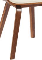 Besucherstuhl Beverley Kunstleder walnuss/creme 