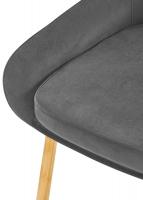 2er Set Esszimmerstuhl Elmira Samt gold dunkelgrau 