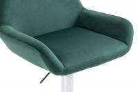 2er Set Barhocker Braga Samt chrom dunkelgrün 