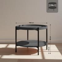 Couchtisch Corbitan 50 cm grau Couchtisch Corbitan 50 cm grau