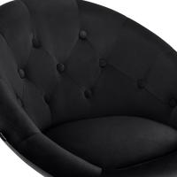 Barhocker London Samt schwarz schwarz 