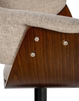 2er Set Barhocker Vestal Stoff walnuss/creme 