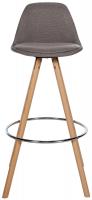 Barhocker Corbin Stoff Rund natura taupe 