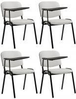4er Set Stühle Ken mit Klapptisch Kunstleder weiß