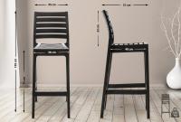 4er Set Barhocker Ares schwarz 4er Set Barhocker Ares schwarz