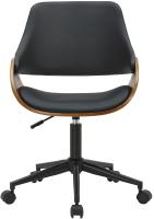 Bürostuhl Sorrento Kunstleder walnuss/schwarz 