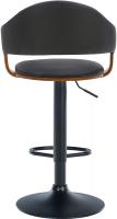2er Set Barhocker Nilse Kunstleder schwarz walnuss/schwarz 
