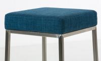 2er Set Barhocker Montreal 85 Stoff edelstahl blau 