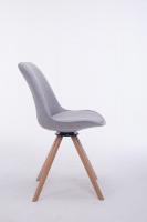 Besucherstuhl Troyes Drehbar Natura Stoff Rund grau 