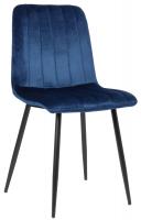 4er Set Stühle Dijon Samt blau 
