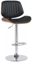 Barhocker Clawson Kunstleder chrom walnuss/schwarz 