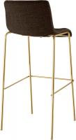 Barhocker Hover Stoff 4-Fuß Gold braun 