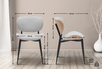 Besucherstuhl Enid Stoff natura/creme Besucherstuhl Enid Stoff natura/creme