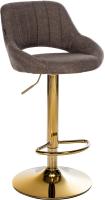 Barhocker Milet Stoff gold braun 