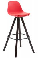 Barhocker Franklin Kunstleder Square Cappuccino (eiche) rot