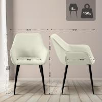 Esszimmerstuhl Luena Stoff creme 