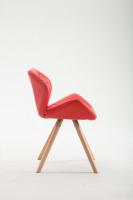 Besucherstuhl Tyler Kunstleder Natura Rund rot 