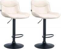 2er Set Barhocker Vonore Kunstleder schwarz creme