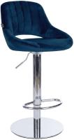 Barhocker HD Milet C Samt blau 