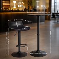 2er Bartisch Set Navo Kunststoff schwarz 2er Bartisch Set Navo Kunststoff schwarz