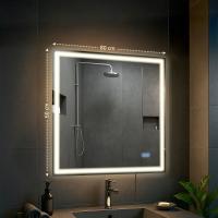 Badspiegel Jaffrey 80x80 mit Bluetooth klarglas 