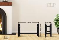 Kaminholzständer Medya rund 30x100x60 cm schwarz 