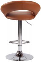 2er Set Barhocker Olinda Kunstleder chrom hellbraun 