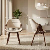 Esszimmerstuhl Maira Stoff walnuss/creme 