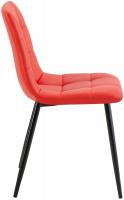 4er Set Esszimmerstuhl Antibes Kunstleder rot 