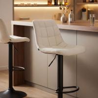 2er Set Barhocker Mapun Stoff creme 