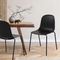 2er Set Stuhl Hardin schwarz 