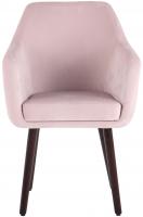 Esszimmerstuhl Utrecht Samt walnuss (eiche) pink 