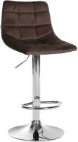 2er Set Barhocker Jerry Samt chrom braun 
