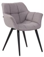 Esszimmerstuhl Roseville Stoff grau
