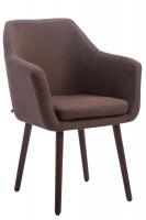 Besucherstuhl Utrecht Stoff Walnuss (eiche) braun