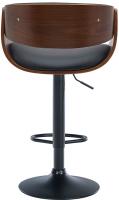 Barhocker Portmore Kunstleder schwarz walnuss/schwarz 