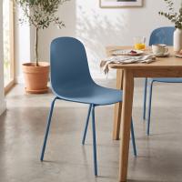 4er Set Stuhl Hardin blau 