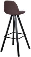 Barhocker Corbin Stoff Square schwarz braun 