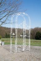 Rosenbogen mit Tor Melissa weiß 