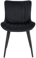 2er Set Stühle Largo Samt schwarz 