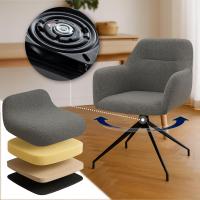 Esszimmerstuhl Merlinda Stoff Teddy grau 