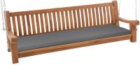 Schaukelbank Joyce mit Sitzkissen 200 cm + teak  dunkelgrau