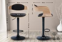 2er Set Barhocker Kingston B Stoff natura/schwarz 