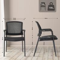 2er Set Besucherstuhl Volga schwarz 