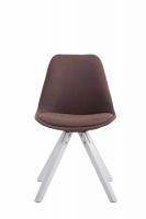 Besucherstuhl Toulouse Stoff Square weiß (eiche) braun 