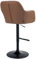 Barhocker Natoma Kunstleder schwarz hellbraun 