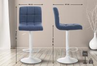 2er Set Barhocker Calma Stoff weiß blau 2er Set Barhocker Calma Stoff weiß blau