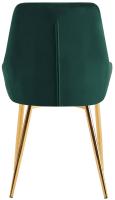 2er Set Esszimmerstuhl Elmira Samt gold grün 