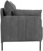 Ziden Couch 2 Sitzer Stoff dunkelgrau 